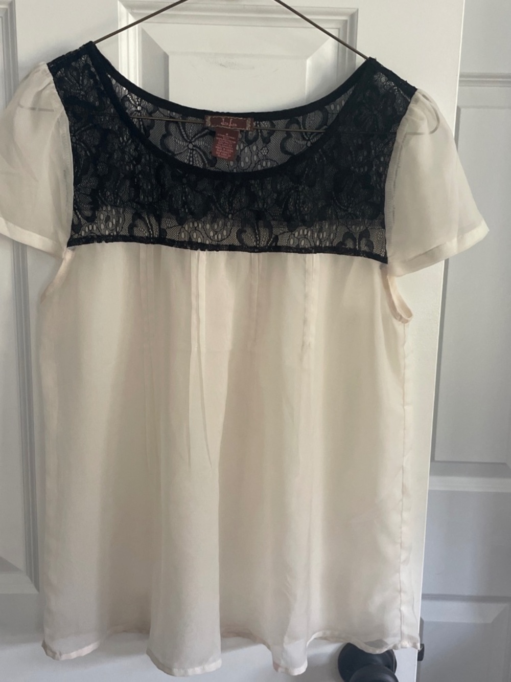 dmbm Sheer Short Sleeve Blouse small